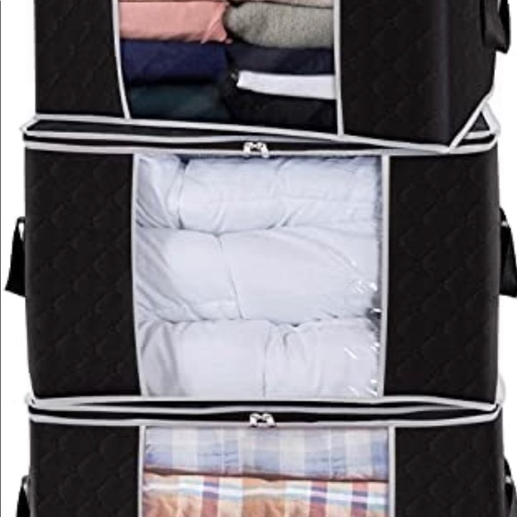NWT 3 pack Large Capacity Clothes Storage Bag Organizer with Reinforced Handle - Picture 1 of 6